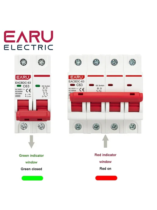 EARU Мини-автомат EARUELECTRIC DC 1P 100А для фотоэлектрической с, вариант, фото 4