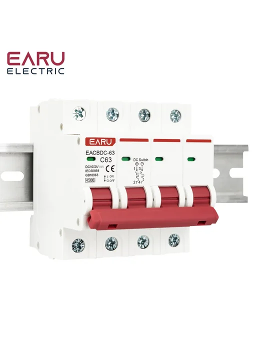 EARU Мини-автомат EARUELECTRIC EACBDC DC 1P 125A, вариант, фото 6