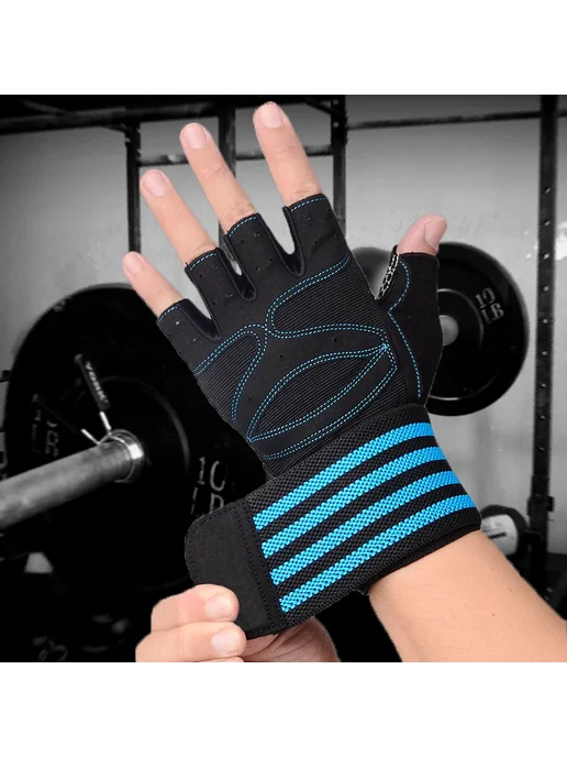 Нет бренда Перчатки для тренировок White gym gloves, белый, фото 2
