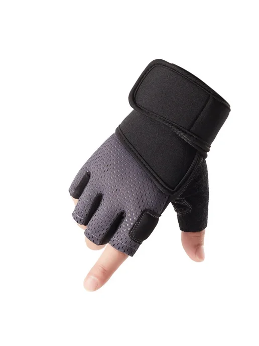 Нет бренда Перчатки для тяжелой атлетики Cossfit Barbell Red gym gloves, серый