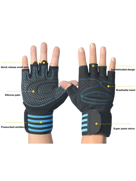Нет бренда Перчатки для тяжелой атлетики Cossfit Barbell Red gym gloves, серый, фото 6
