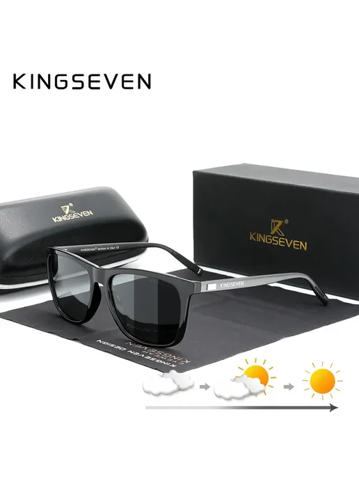 KingSeven Поляризованные Фотохромные Солнцезащитные Очки, черный, фото 2