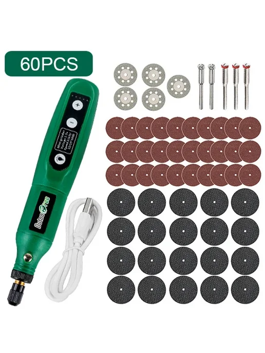 dutoofree Беспроводная мини-дрель Dremel Green-60PCS, 60 шт