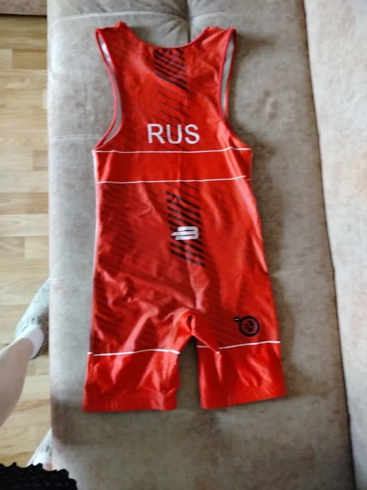 Boybo Трико борцовское PROFI одностороннее, красный, фото 2