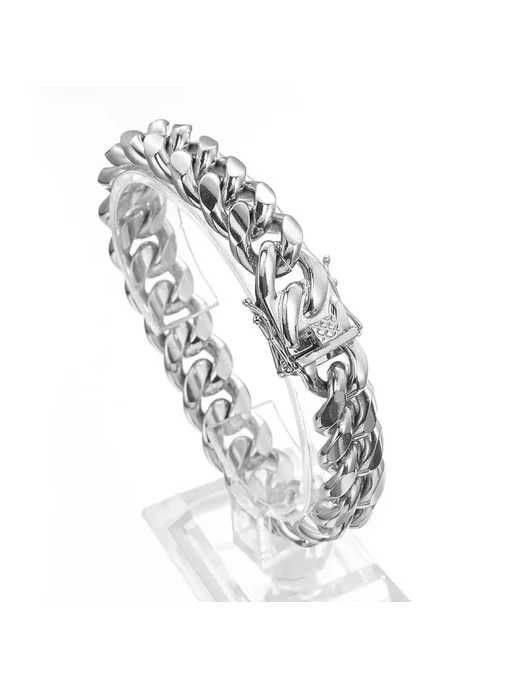 TOPGRILLZ Серый кубический браслет-цепочка 30 дюймов, Steel Color, серый, фото 7