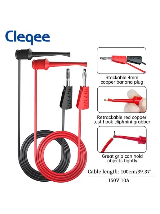 CLEQEE P1506 Тестовые щупы для мультиметра, 2 шт, 2 шт, фото 5