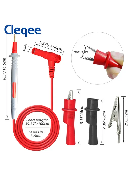 CLEQEE P1506 Тестовые щупы для мультиметра, 2 шт, 2 шт, фото 7