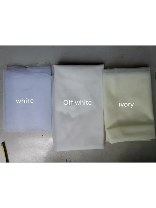 Easttg Белая двухслойная фата 350 см, Off-Off White Lace, белый, фото 6