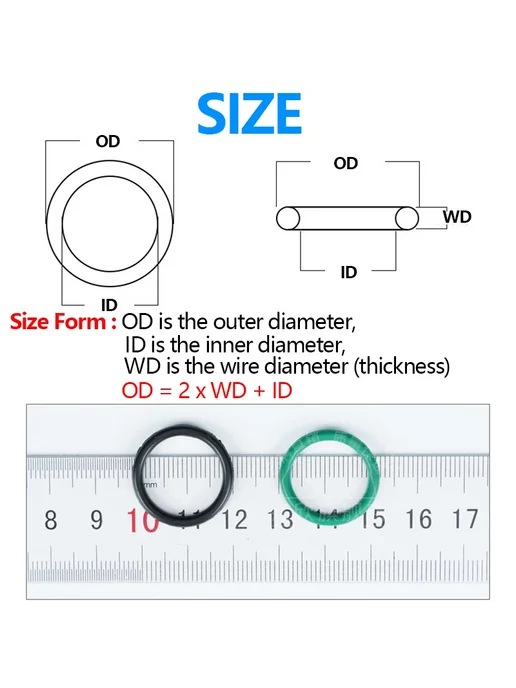 Нет бренда Уплотнительное кольцо NBR черное, OD 41mm, 2.4mm, 50шт, 50 шт, фото 2