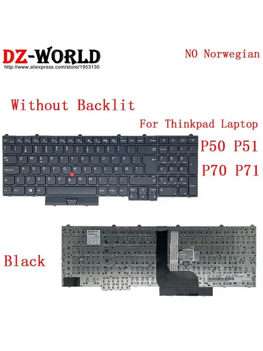 DZ-WORLD Клавиатура для Lenovo ThinkPad P50 P51 P70 P71 NO N, вариант
