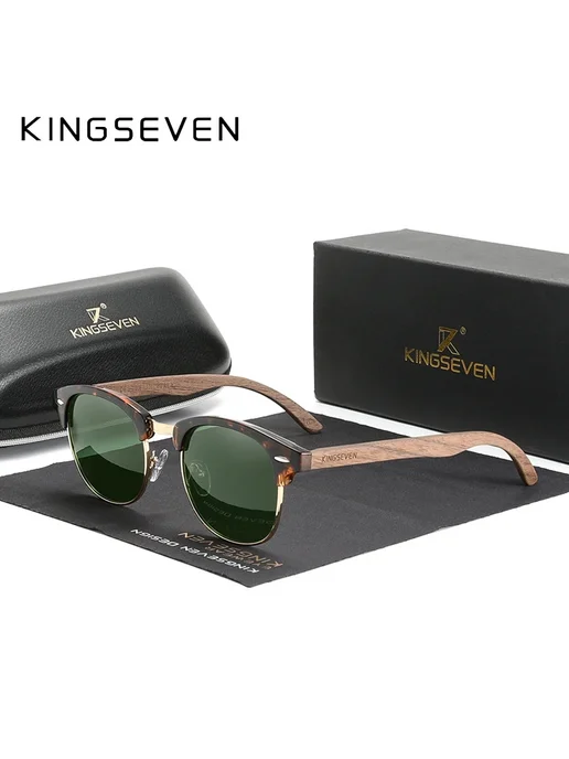 KingSeven N5516 Солнцезащитные очки, Green G15, зеленый