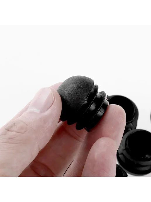 Заглушки для ног мебели пластиковые 12pcs 22mm black, 12 шт, фото 4