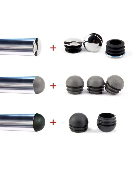 Заглушки для ног мебели пластиковые 12pcs 22mm black, 12 шт, 4 шт, фото 7