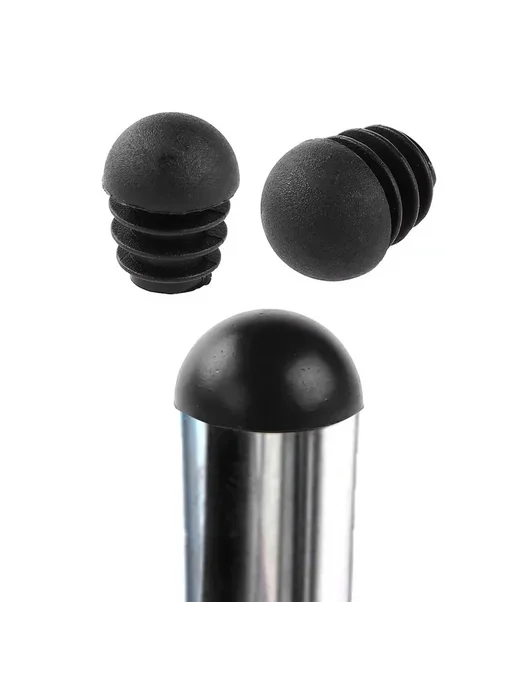Заглушки для ног мебели пластиковые 12pcs 22mm black, 4 шт, фото 2