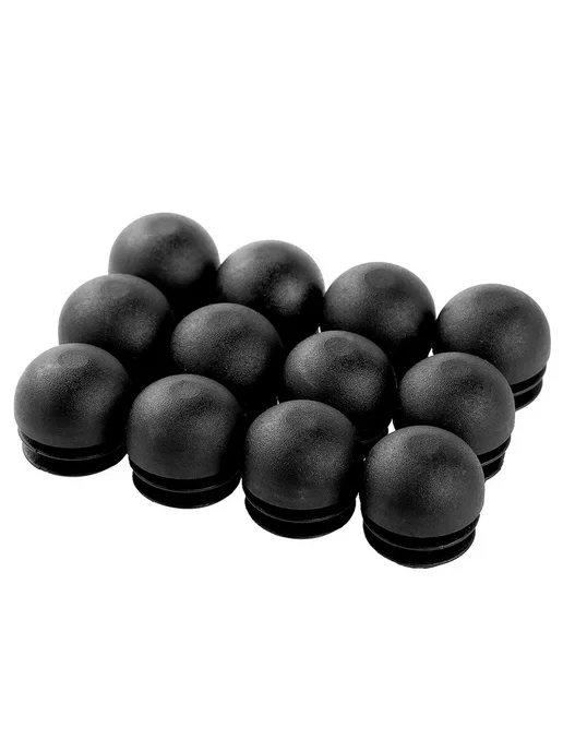 Заглушки для ног мебели пластиковые 12pcs 22mm black, 4 шт, фото 5