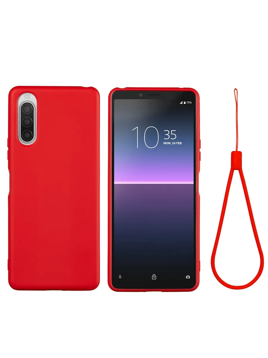 Мягкий чехол из жидкого силикона для Sony Xperia 1 III II/ 5