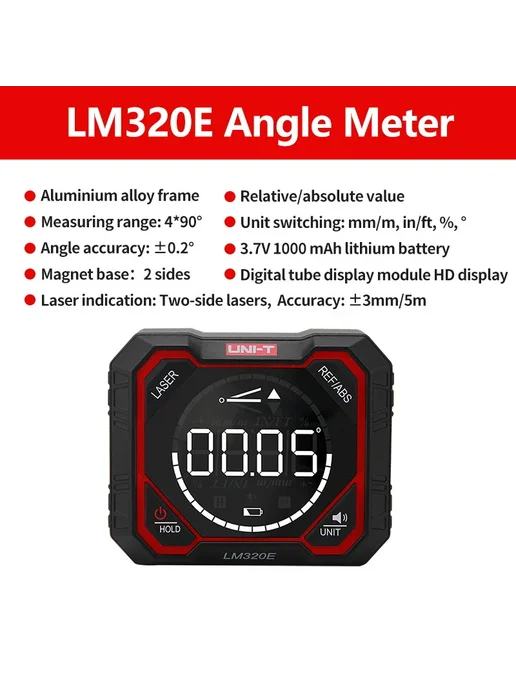 uni-t цифровой угломер LM320, LM320E