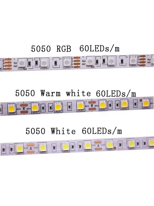 taslauk Светодиодная лента RGB 5м, 12В, 120LED м, IP20, 5 м, фото 3