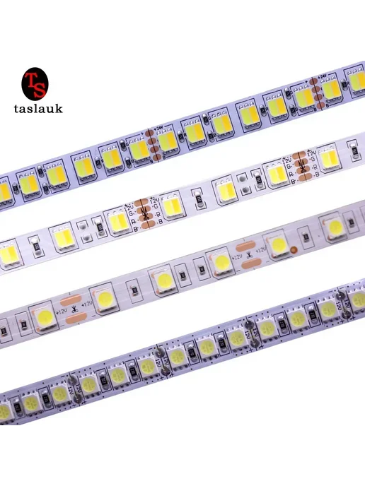 taslauk Лента 120LEDs Warm white 12V IP20 Not waterproof, белый