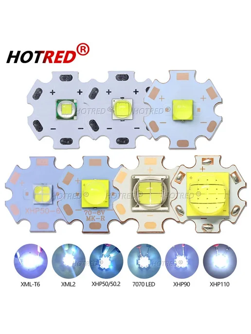 HotRed Светодиод XHP90 LED 50W 6V, 7000-8000K, желтый, 50 Вт, фото 2