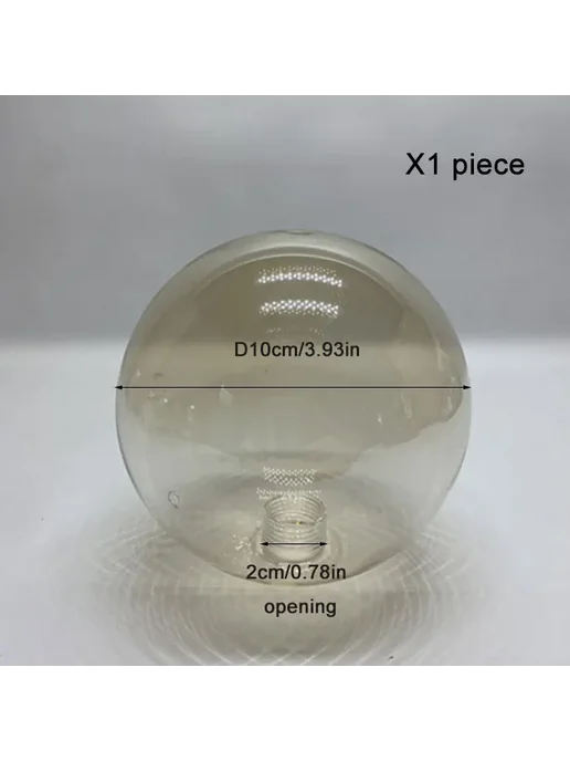 Нет бренда Стеклянный плафон G9 для лампы D10см, D12см, D15см с отверст, вариант
