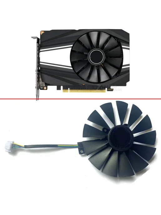 DIXSG Охлаждающий вентилятор для ASUS 1660Ti GTX 1660 PH-GTX 1660S, синий, фото 2