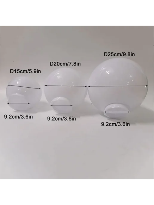 Нет бренда Акриловый абажур белый D20cm, белый, фото 3