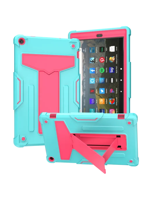 RSTHOYO Броня для Kindle Fire HD 10 2017 Aqua Rose, Aqua and Rose, фото 2