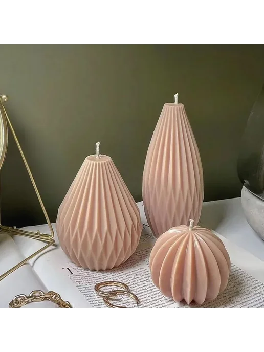 Нет бренда Свечные формы акриловые, 2шт, белые, большие, 2 шт, фото 3