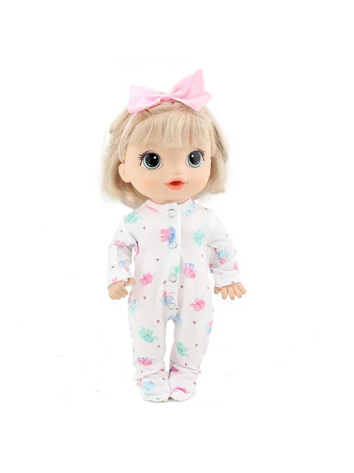 Hello Reborn Кукла Baby Alive в пижаме с розовым бантом, цвет 21, розовый, фото 2