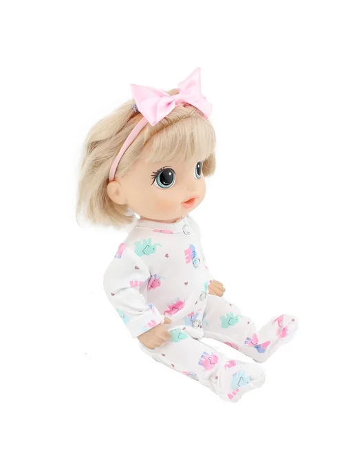 Hello Reborn Кукла Baby Alive в пижаме с розовым бантом, цвет 21, розовый, фото 5