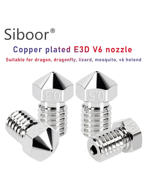 Siboor Форсунка для E3D V6, Цвет 1PCS Nozzle, 6 цв., 1 шт, фото 7