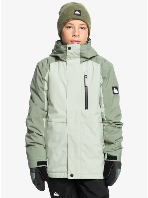 quiksilver Пуховик, зеленый