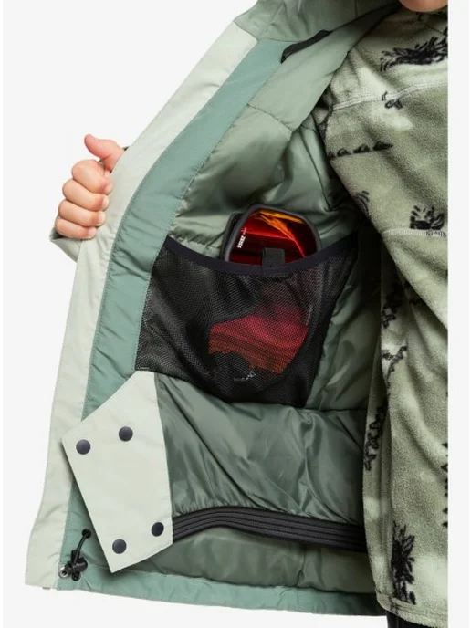 quiksilver Пуховик, зеленый, фото 3