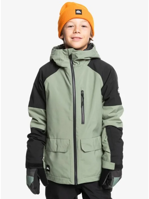 quiksilver Пуховик, зеленый