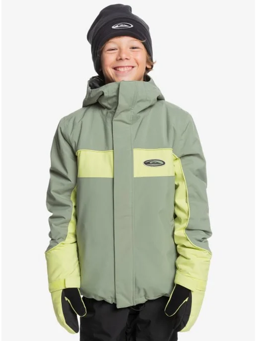 quiksilver Пуховик, зеленый