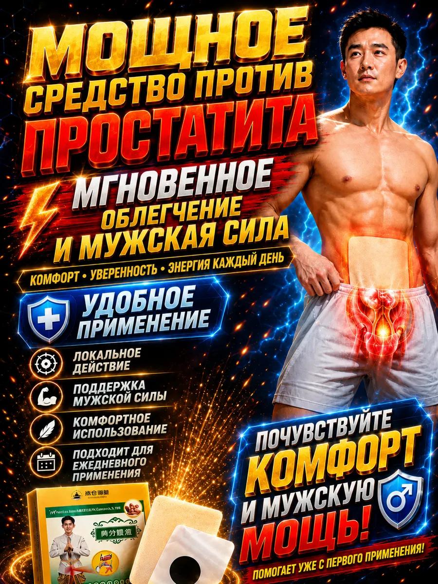 Пластырь от простатита для мужчин китайский 10 шт