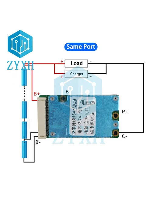 LYPZUX BMS 13S 48V Литиевая аккумуляторная батарея для элект, вариант, фото 4