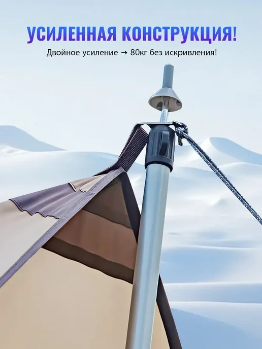 Стойки для палатки и тента телескопические Серебро 2,3 м, 2,3 м, фото 4