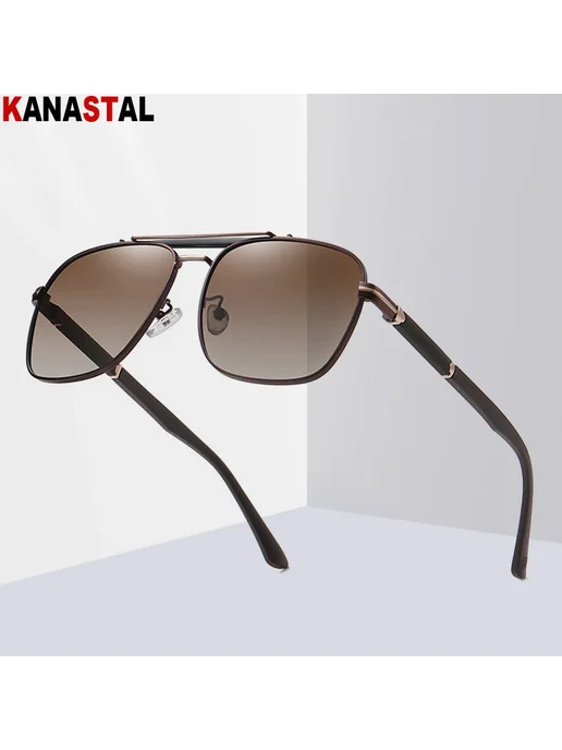 KANASTAL Солнцезащитные очки Black silver blue, синий, синий, фото 4