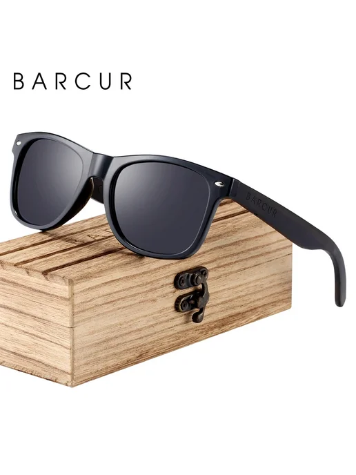 Barcur Очки Polarized Walnut Matte Black, черный, фото 2