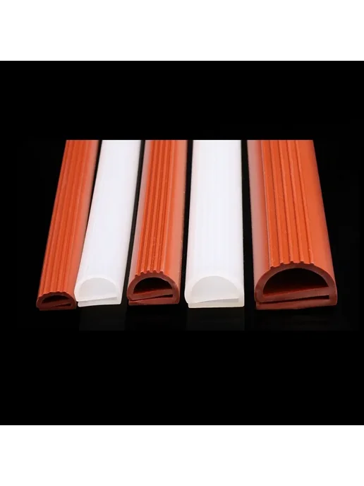 Нет бренда Силиконовая уплотнительная лента E-образная белая 14x12mm, 1, белый, фото 5
