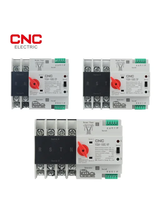 CNC Автоматический резервный переключатель 3 230v 100A, вариант