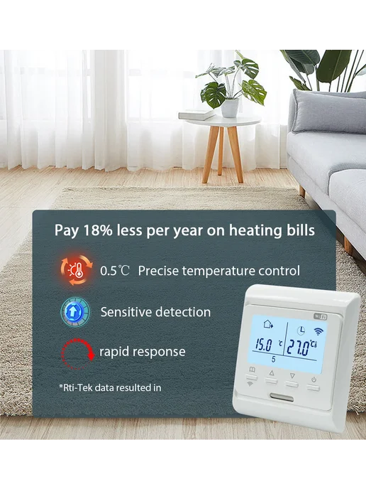 EZAIOT Термостат для газового котла 3A, Gas Boiler-No WiFi, вариант, фото 5
