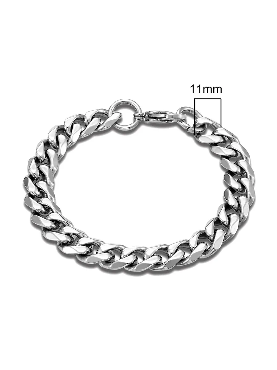 Браслет-цепочка из нержавеющей стали 21 см, 11mm