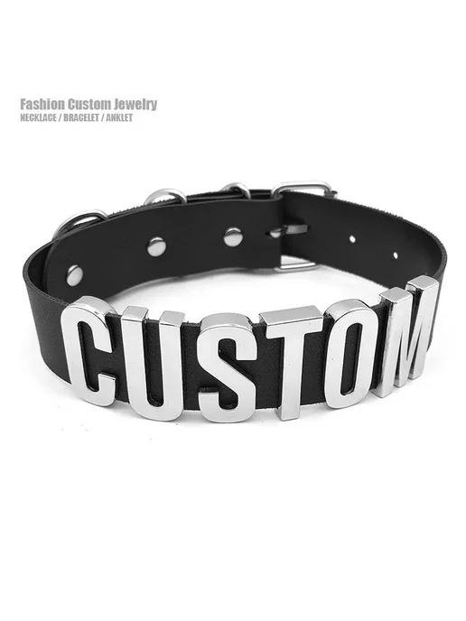 Чокер готический черный из искусственной кожи CUSTOM, черный, фото 2