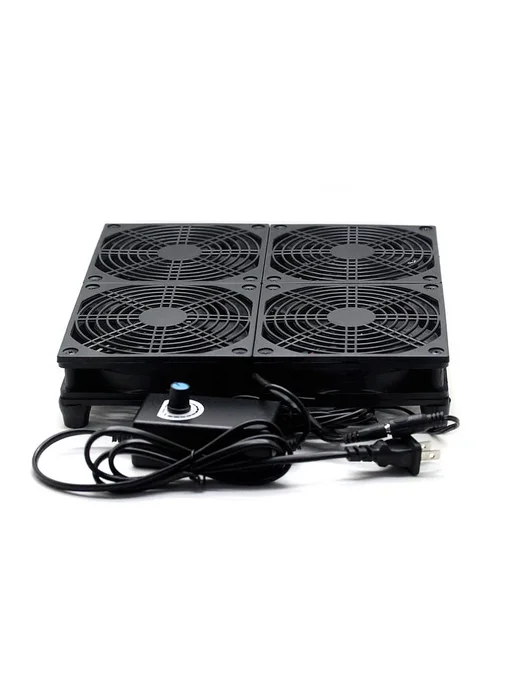 LDYZS 120мм корпус вентелятор 12В Синий, 2 fan 3000RPM, EU R, Двухвентиляторный кулер 120мм 12В, фото 3