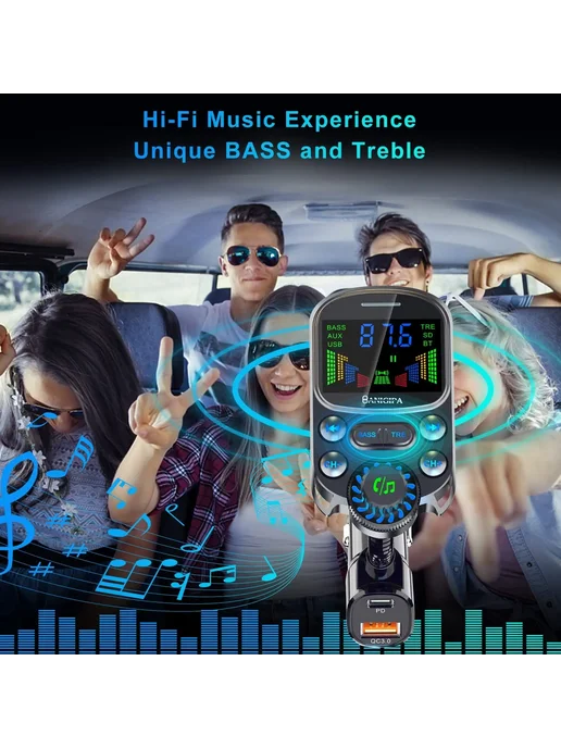 JINSERTA Обновленный автомобильный беспроводной FM-передатчик Bluetoo, вариант, фото 2