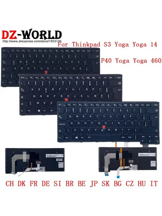 DZ-WORLD Клавиатура для Lenovo ThinkPad S3 Yoga, Yoga 14, Yoga 460, P, вариант, фото 2