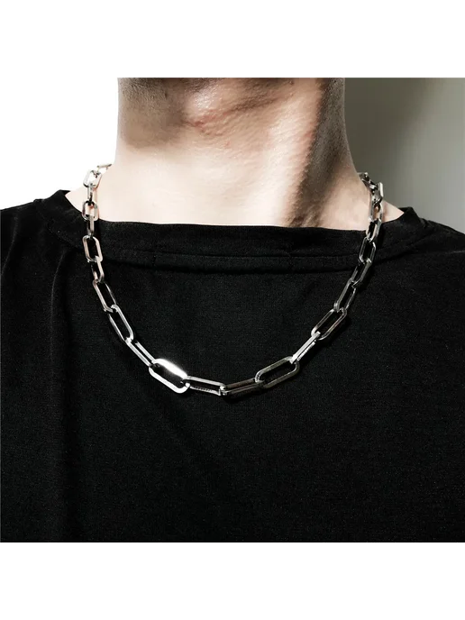 YUMGAN Цепочка из нержавеющей стали ZJ5126-50cm, черный, фото 2